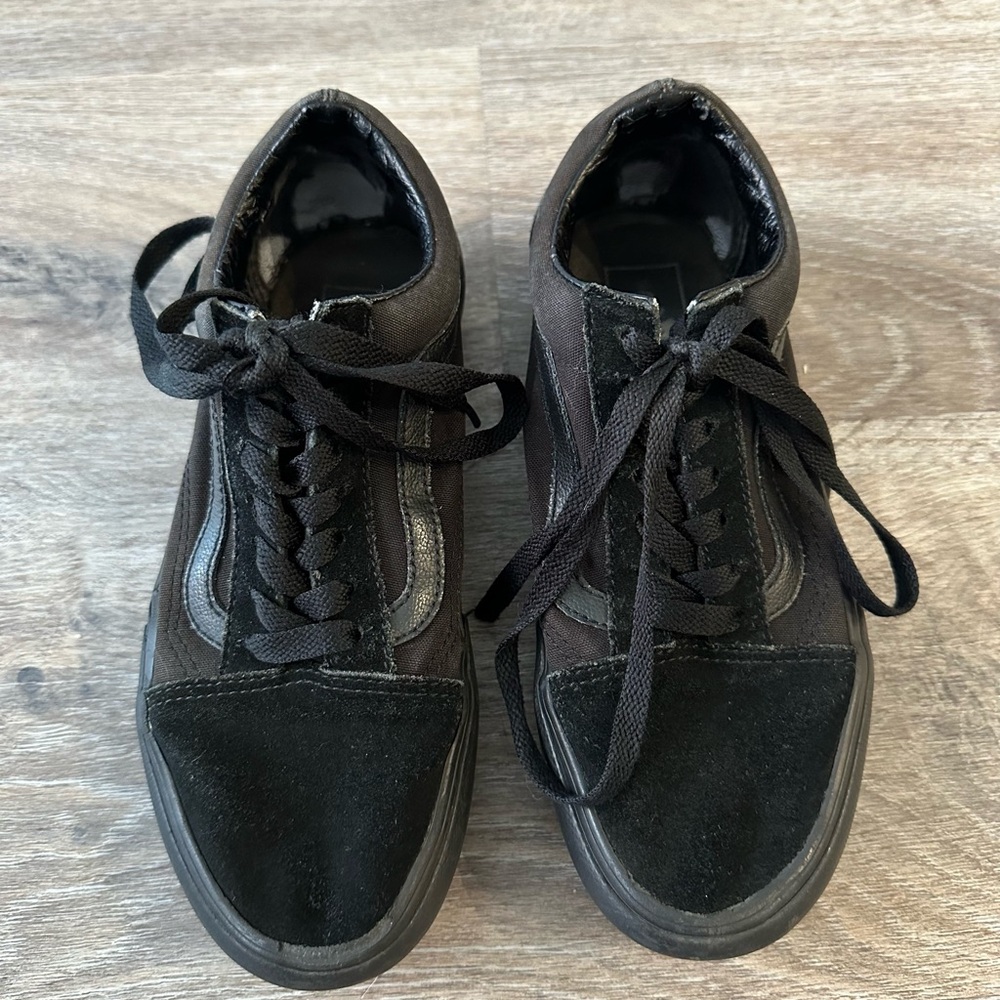 Black Vans Old Skool Stackform Platform Shoes - image 3